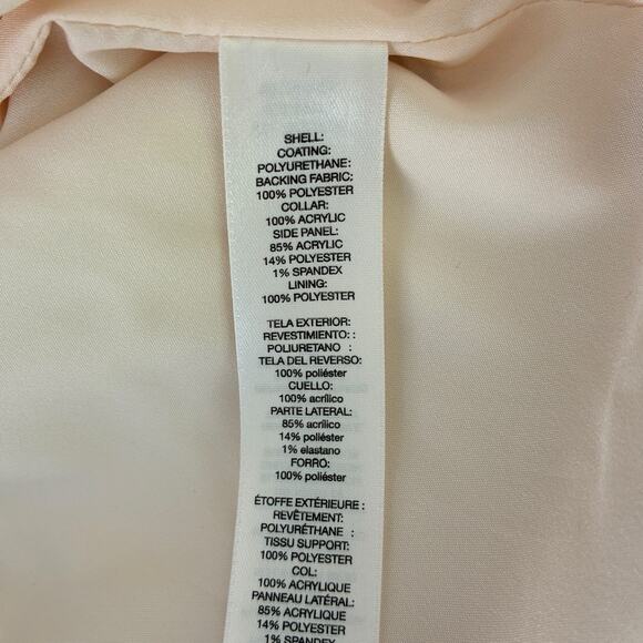 Chico's Faux Leather Jacket Women's Size 2 (Large) Neutral Cream Full Zip - Picture 4 of 7